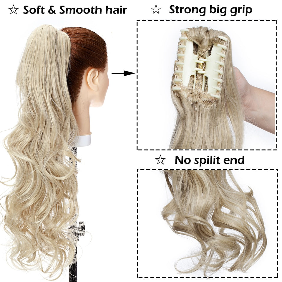 Synthetic Claw Clip Ponytail Hair Extension