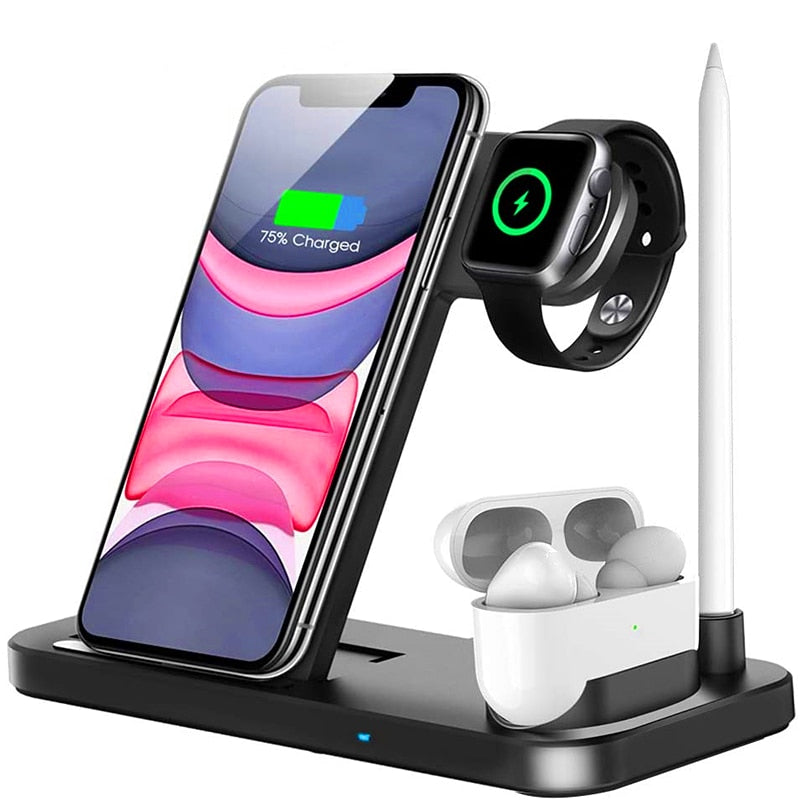 4 in 1 Qi Fast Charging Dock Station