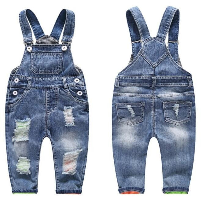 1-5T Kids Jeans Baby Rompers Spring Boys Girls Overalls Bebe Jumpsuit Pants Toddler Trousers Kids Clothes Children Clothing