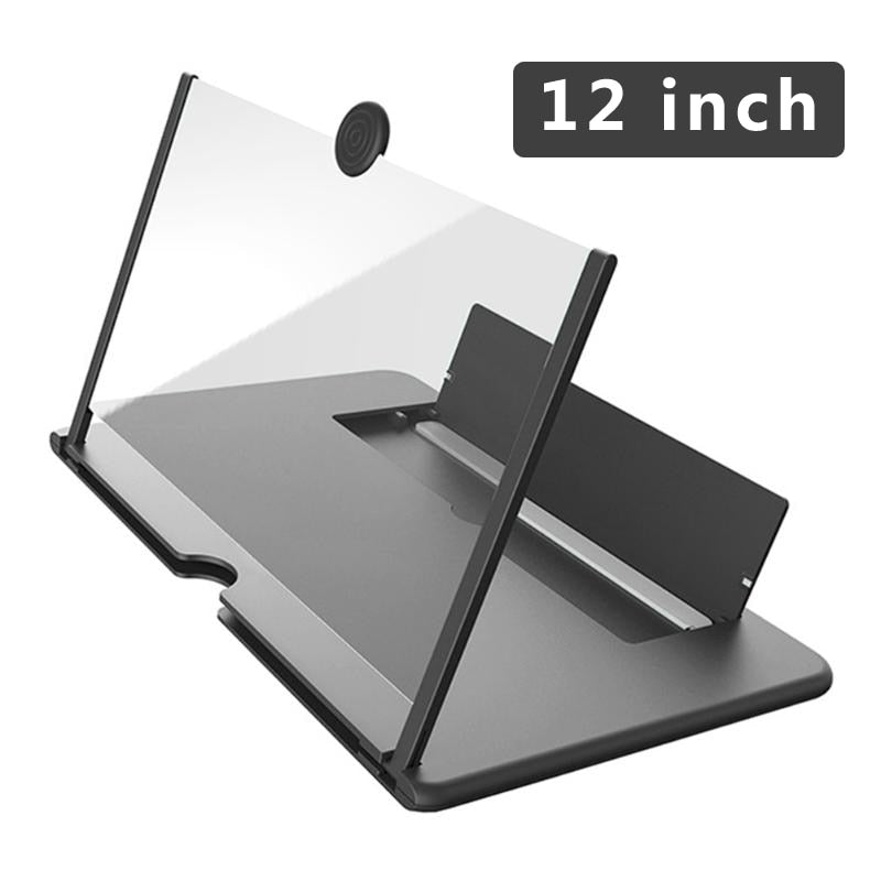 12 inch Folding Cell Phone Screen Magnifier Enlarged 3D Mobile Phone Screen Magnifier Radiation HD Video Amplifier Phone Stand