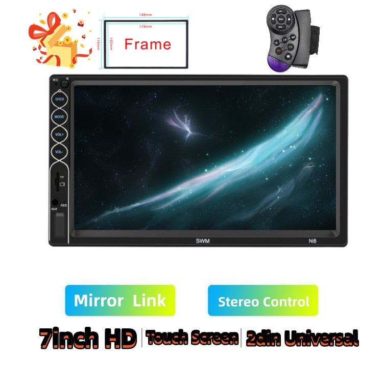 7inch Touch Screen Multimedia Bluetooth Head Unit Camera