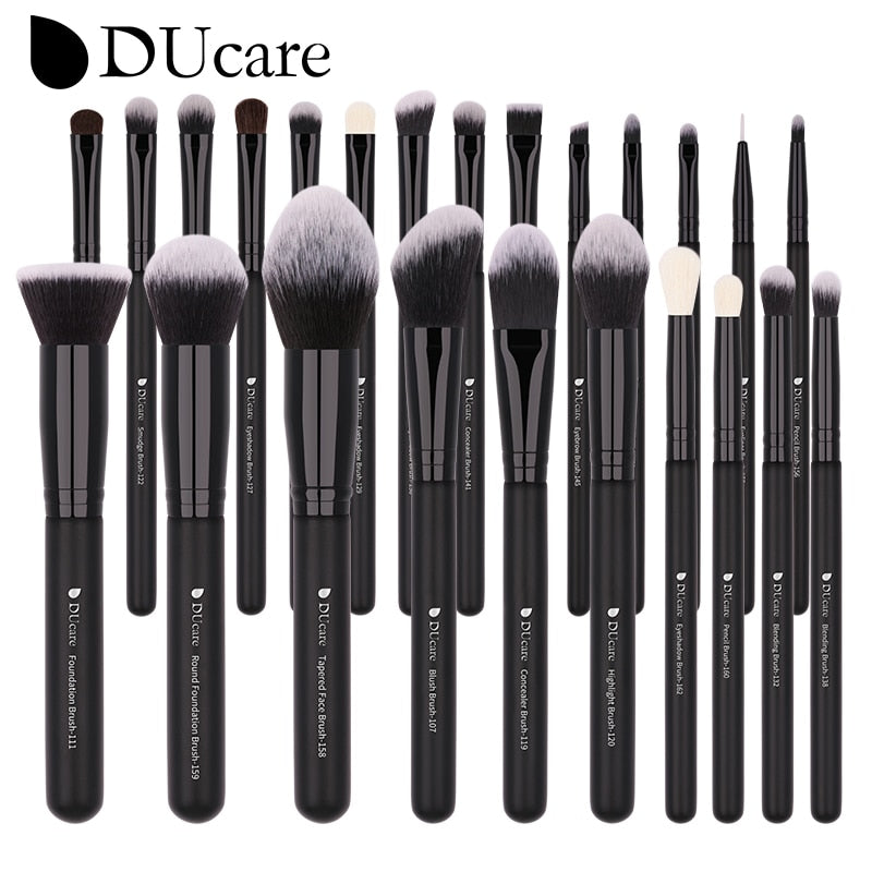 DUcare Black makeup brush Professional Makeup Eyeshadow Foundation Powder Soft Synthetic Hair Makeup Brushes brochas maquillaje