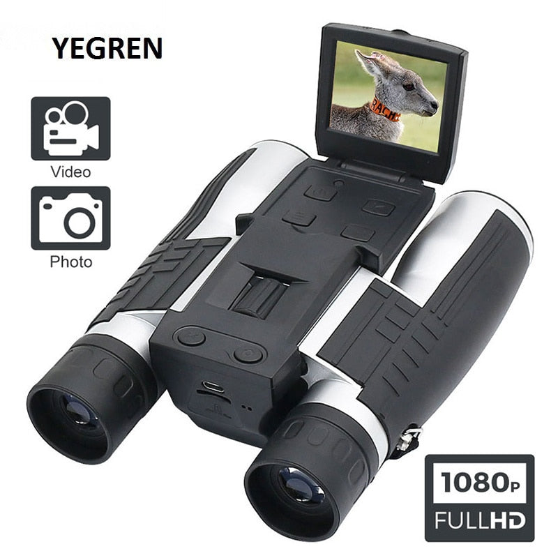 12x32 Digital Telescope 2.0&quot; LCD Screen Binocular Telescope Electronics HD Digital Camera Photo Video-recording Outdoor Binoculars