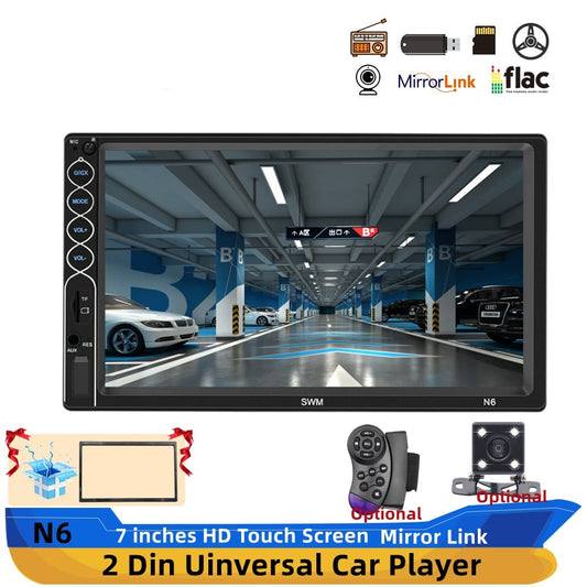 7inch Touch Screen Multimedia Bluetooth Head Unit Camera