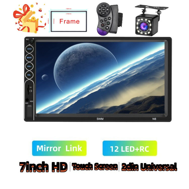 7inch Touch Screen Multimedia Bluetooth Head Unit Camera