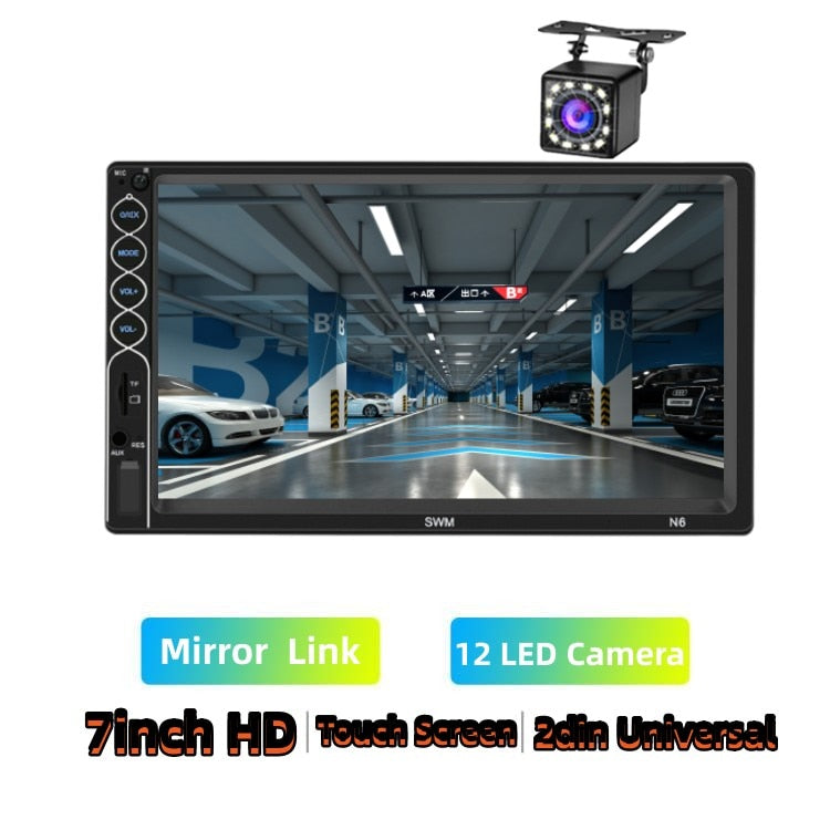 7inch Touch Screen Multimedia Bluetooth Head Unit Camera