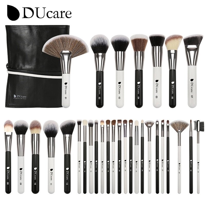 DUcare Black makeup brush Professional Makeup Eyeshadow Foundation Powder Soft Synthetic Hair Makeup Brushes brochas maquillaje