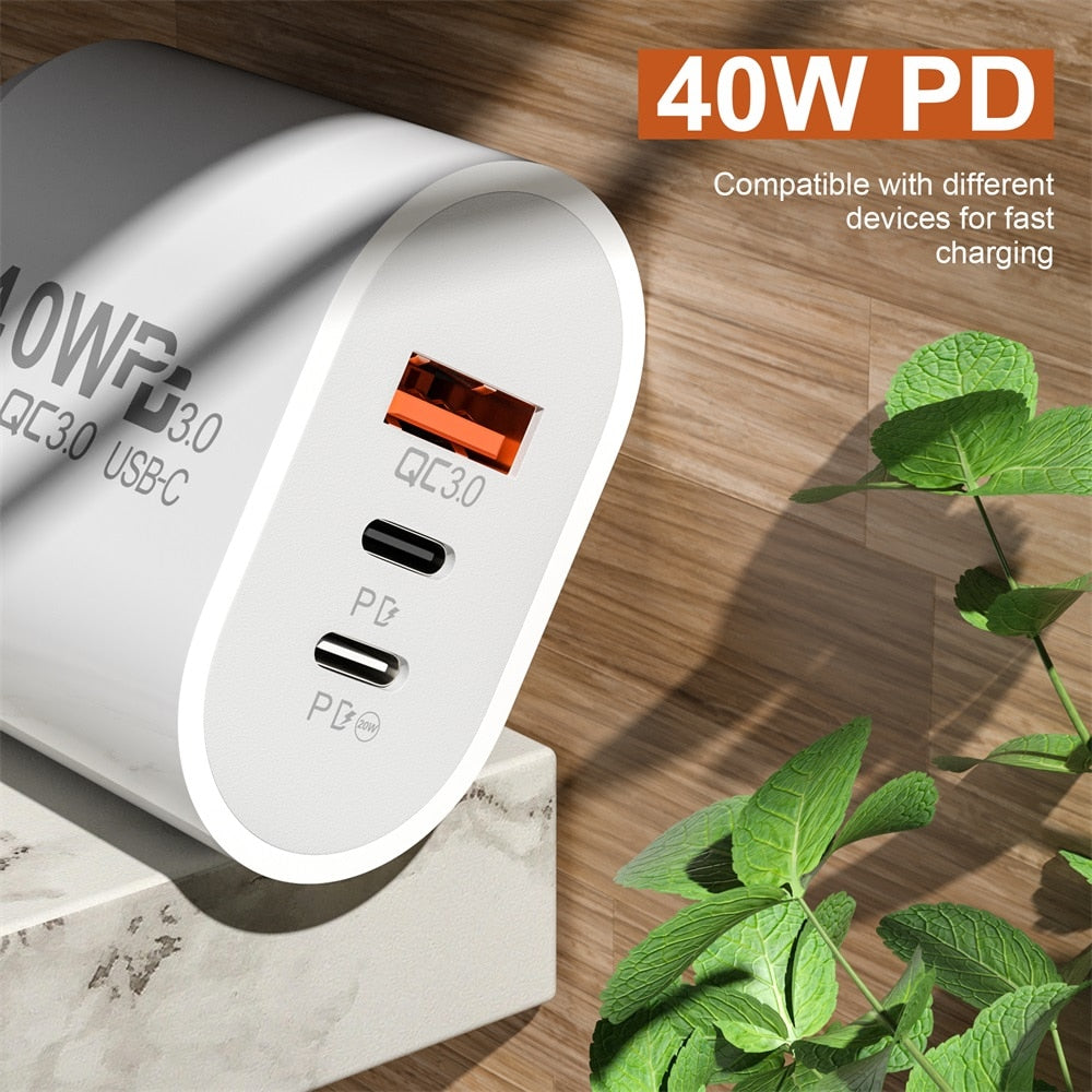 60W Fast Charging Charger 3Ports