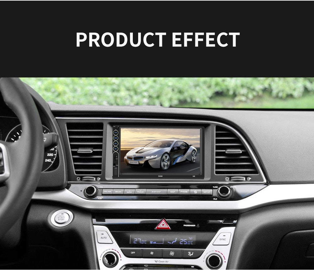 7inch Touch Screen Multimedia Bluetooth Head Unit Camera