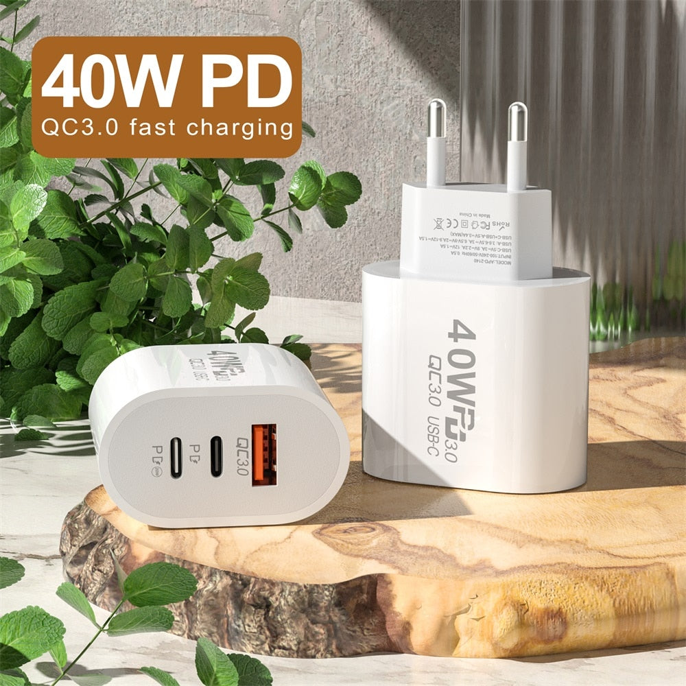 60W Fast Charging Charger 3Ports