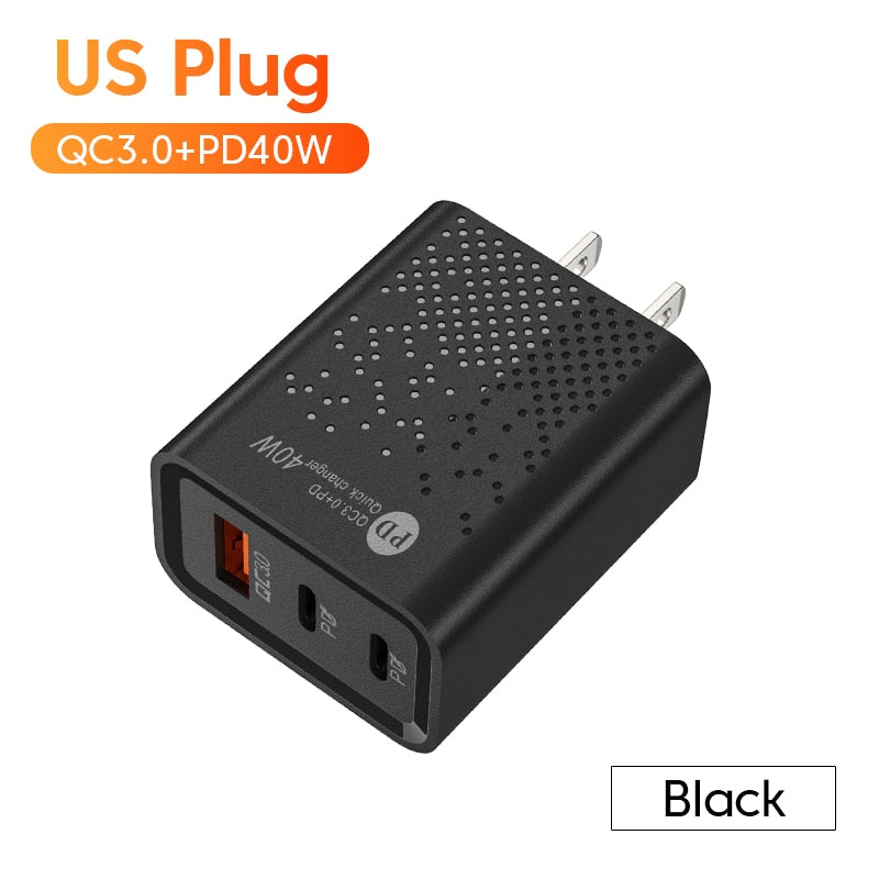 60W Fast Charging Charger 3Ports