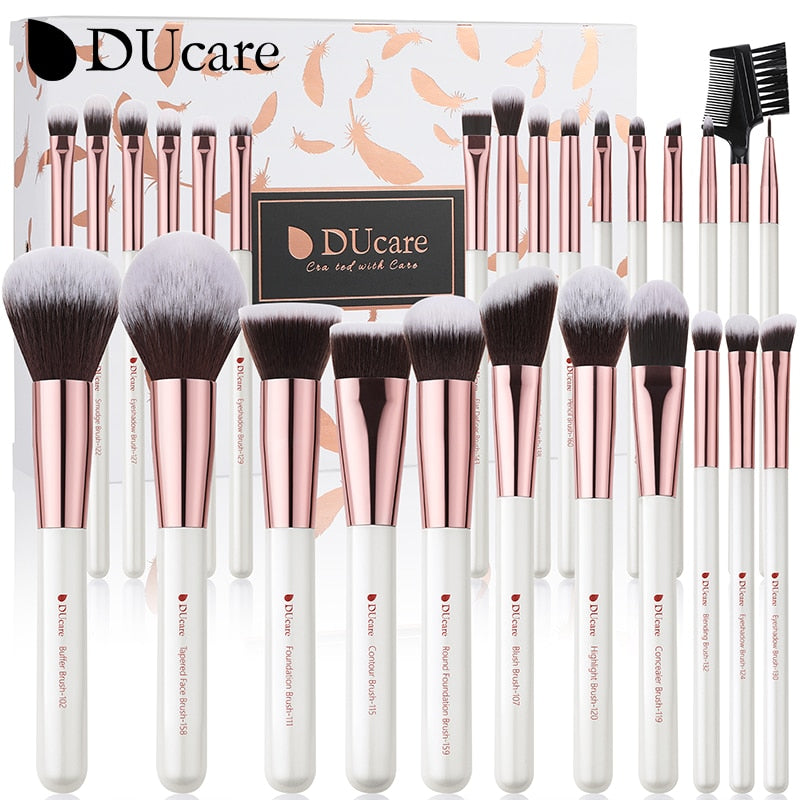 DUcare Black makeup brush Professional Makeup Eyeshadow Foundation Powder Soft Synthetic Hair Makeup Brushes brochas maquillaje