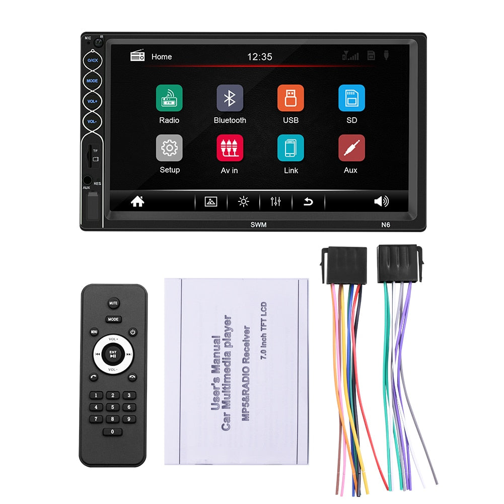 7inch Touch Screen Multimedia Bluetooth Head Unit Camera