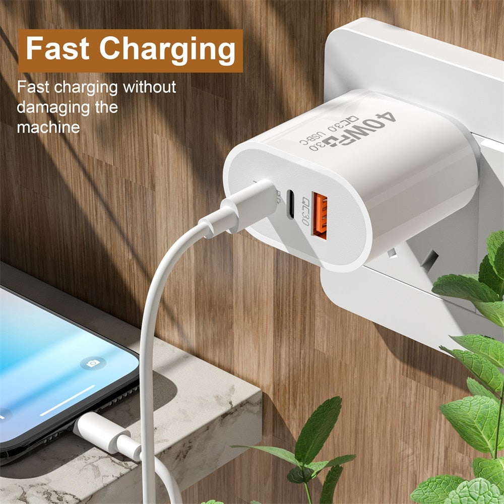 60W Fast Charging Charger 3Ports