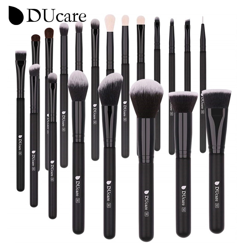 DUcare Black makeup brush Professional Makeup Eyeshadow Foundation Powder Soft Synthetic Hair Makeup Brushes brochas maquillaje