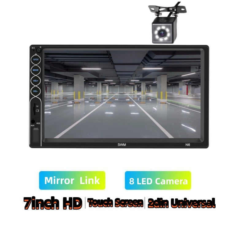 7inch Touch Screen Multimedia Bluetooth Head Unit Camera