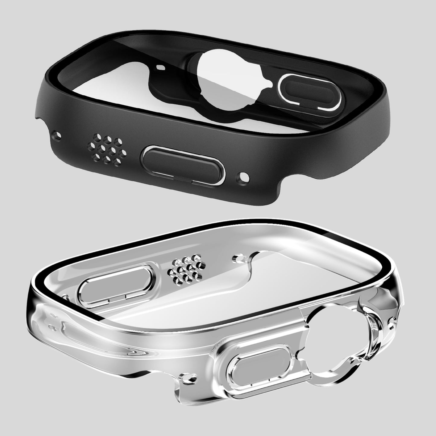 Screen Protector For Apple Watch Ultra 49mm smartwatch PC Glass+case Bumper Tempered Accessories iwatch series Ultra 49 mm cover