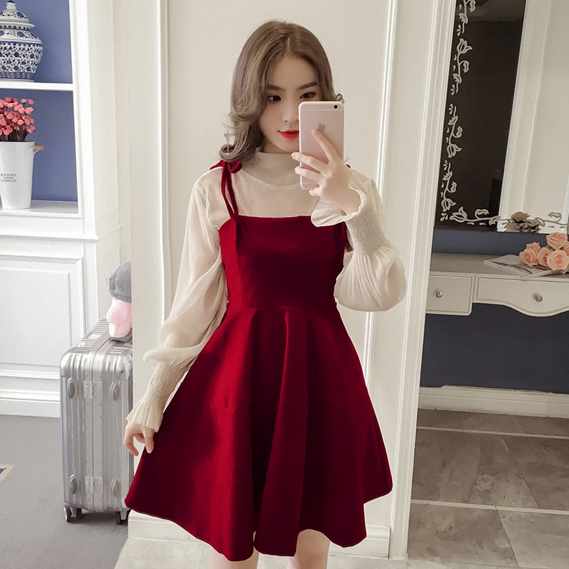 Spring New Elegant Two Piece Dress for Women