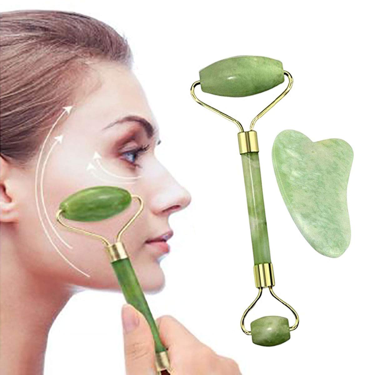 Natural Jade Roller Facial Set