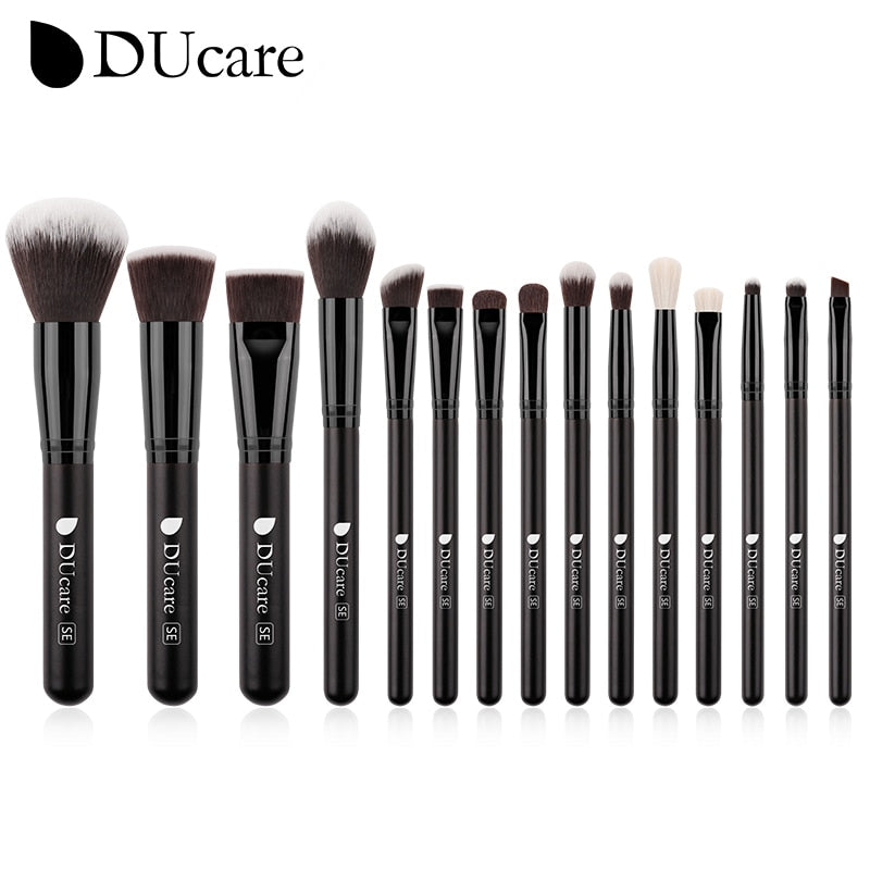 DUcare Black makeup brush Professional Makeup Eyeshadow Foundation Powder Soft Synthetic Hair Makeup Brushes brochas maquillaje