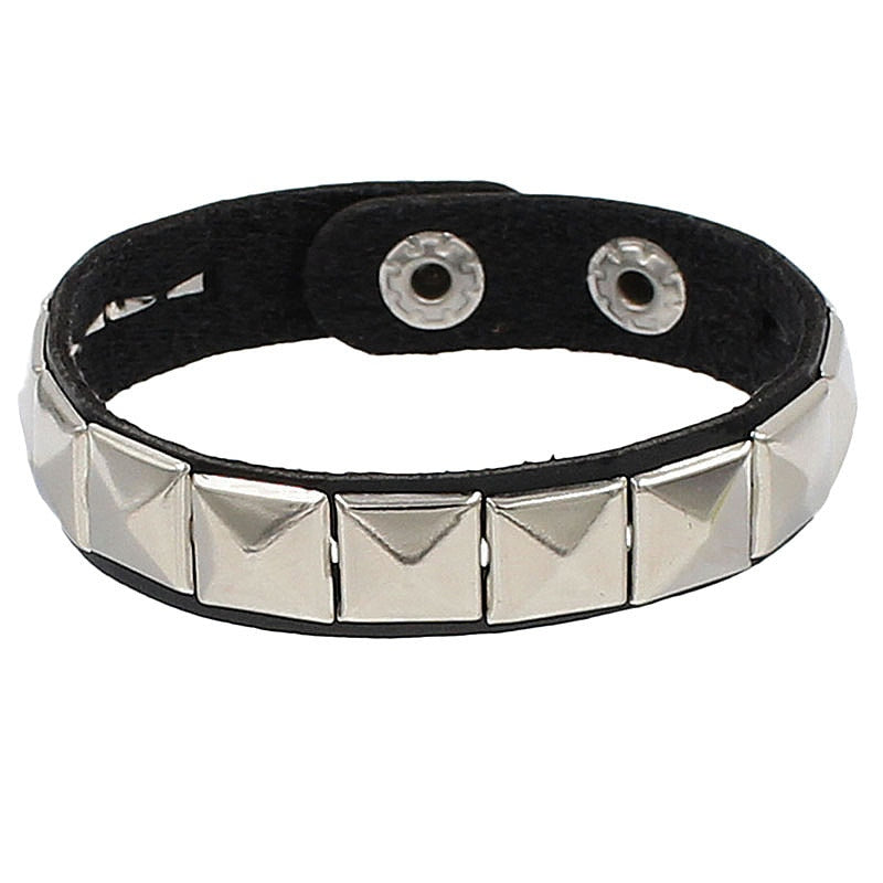 Rock Spikes Rivet Chains Bracelet